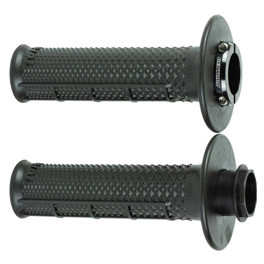 Renthal Lock On Ultratacky Tapered / Half Waffle MX R-Works Grips - Black