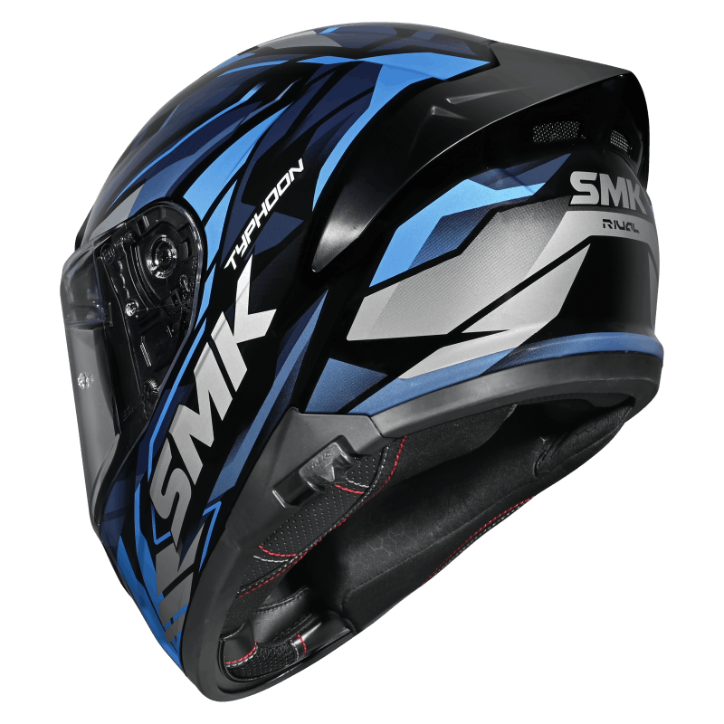 SMK Typhoon 06 Rival Helmet - Black / Grey / Blue GL256