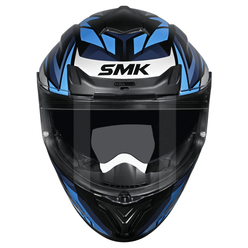 SMK Typhoon 06 Rival Helmet - Black / Grey / Blue GL256