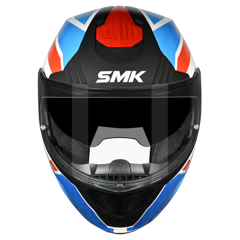 SMK Gullwing Sonic Modular Helmet - White / Blue / Red GL153