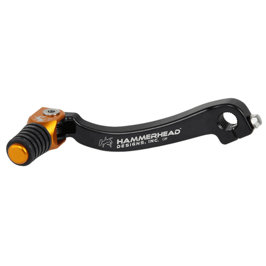 Hammerhead KTM Orange Gear Lever With Customisable Rubber Tip 390 Duke White 2016 -5mm (boot size 7)