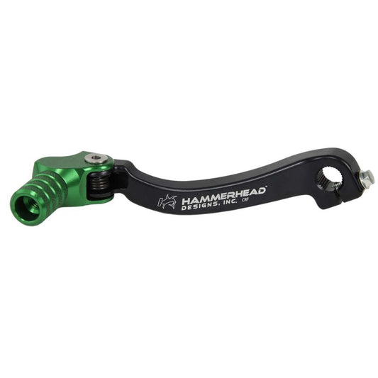 Hammerhead KTM Green Wide Gear Lever With Customisable Knurled Tip 125 EXC 1998-2000 +10mm (boot size 11-12)