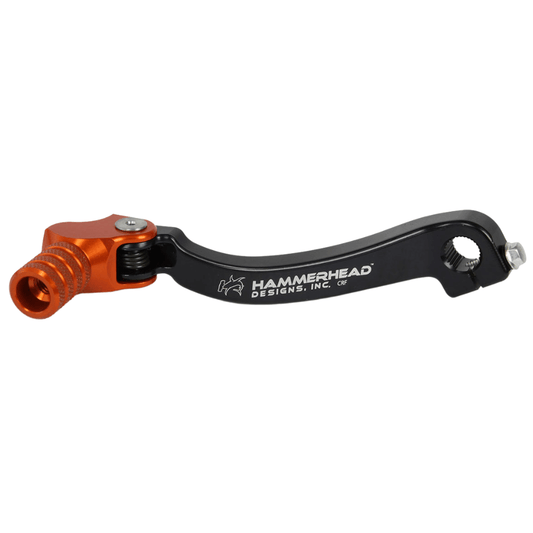 Hammerhead KTM Orange Gear Lever With Customisable Knurled Tip 65 SX 2009-2022 +15mm (boot size 13)