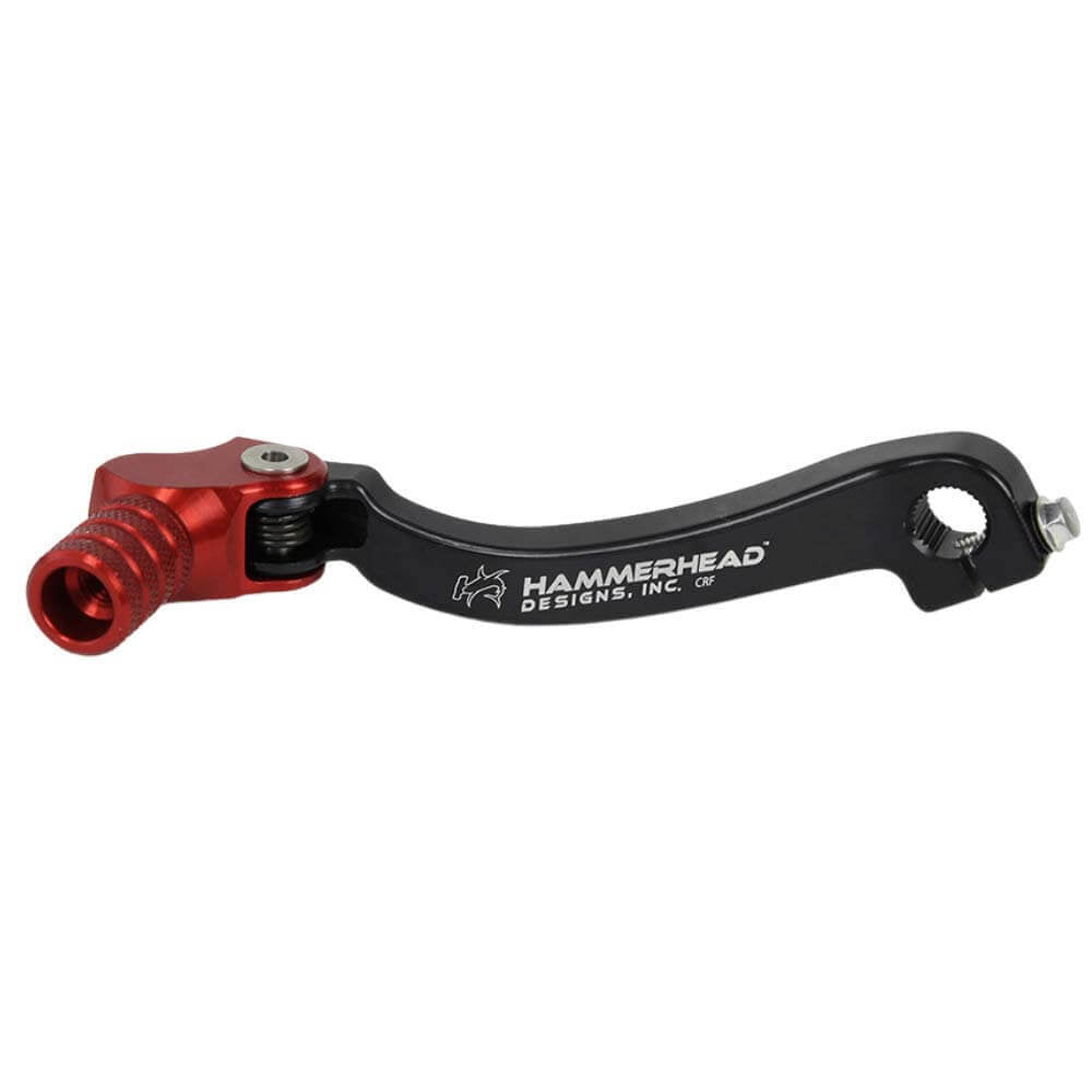 Hammerhead KTM Red Gear Lever With Customisable Knurled Tip 390 Duke White 2016 +15mm (boot size 13)