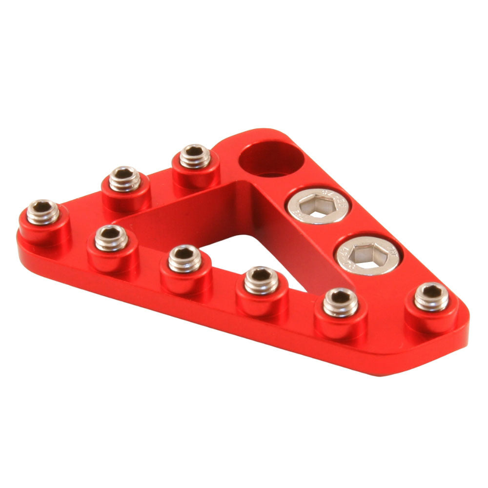 Hammerhead Large Brake Pedal Tip with Hardware - Red