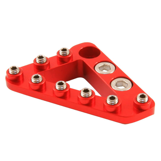Hammerhead Large Brake Pedal Tip with Hardware - Red