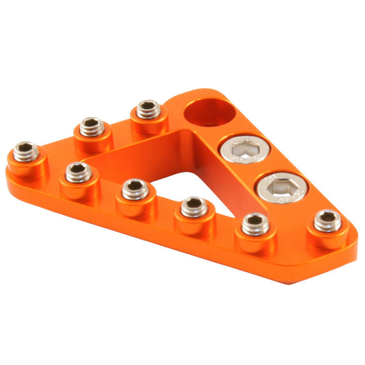 Hammerhead Large Brake Pedal Tip with Hardware - Orange