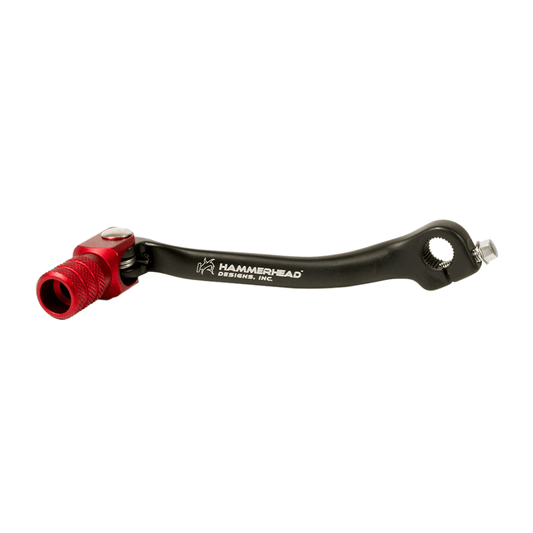 Hammerhead Beta Forged Black/Red Gear Lever Knurled Tip - RR 4T 350 2011-2019 (+10mm)