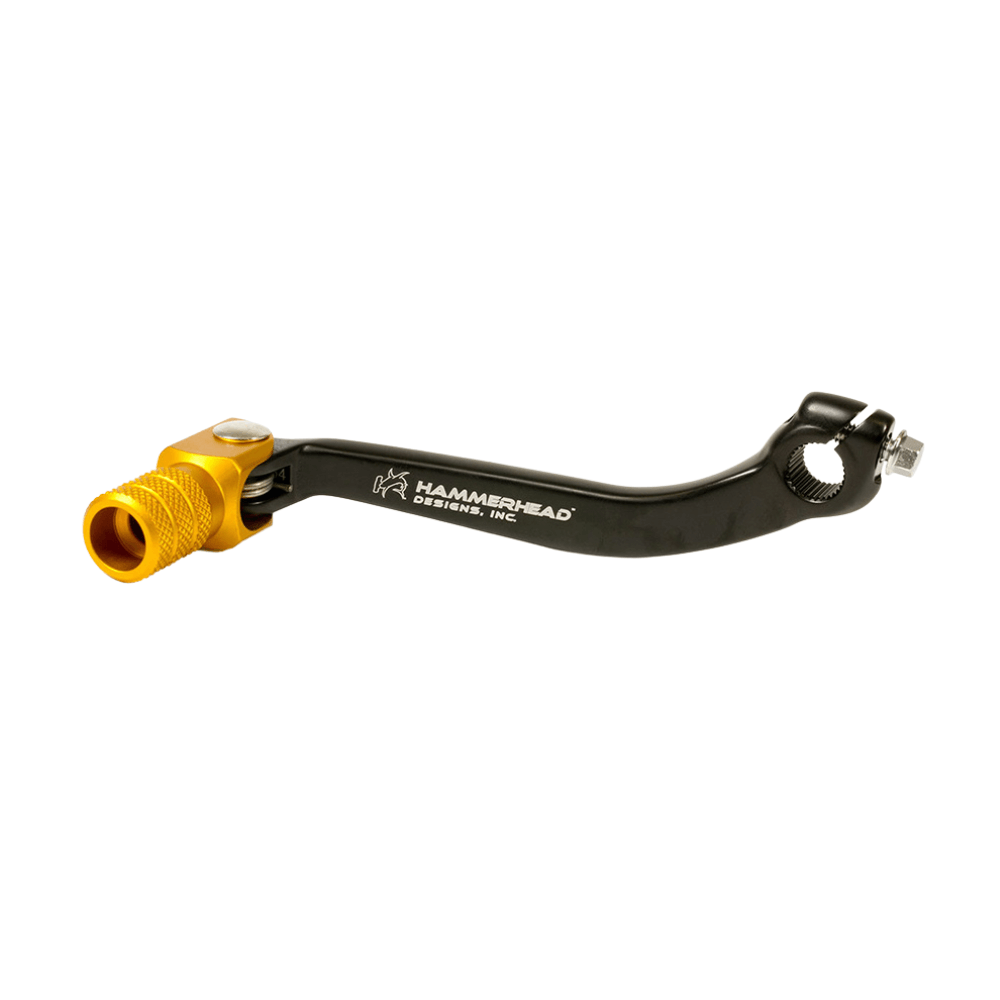 Hammerhead Suzuki Forged Black/Gold Gear Lever Knurled Tip - DRZ 400 2000-2004 (+10mm)