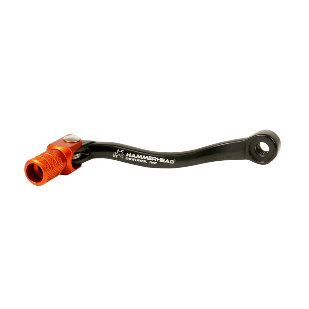 Hammerhead KTM Forged Black/Orange Gear Lever Knurled Tip - 125 EXC 2001-2002 (+20mm)