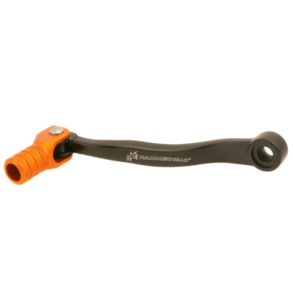 Hammerhead Forged Gear Lever Knurled Tip (+20mm) - Black / Orange