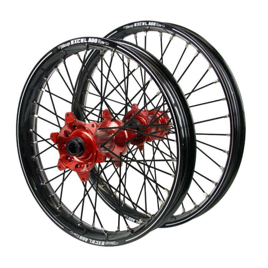 Haan Hubs / A60 Rims Wheelset (21*1.6 / 18*2.15 OE) - Red / Black