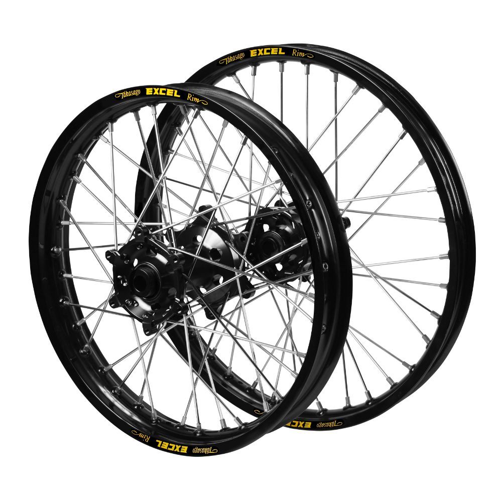 Haan Hubs / Excel Rims Wheelset (21*1.6 / 18*2.15 OE) - Orange / Black
