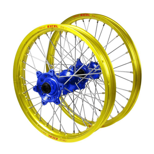 Haan Hubs / Excel Rims Wheel Set - Blue / Yellow