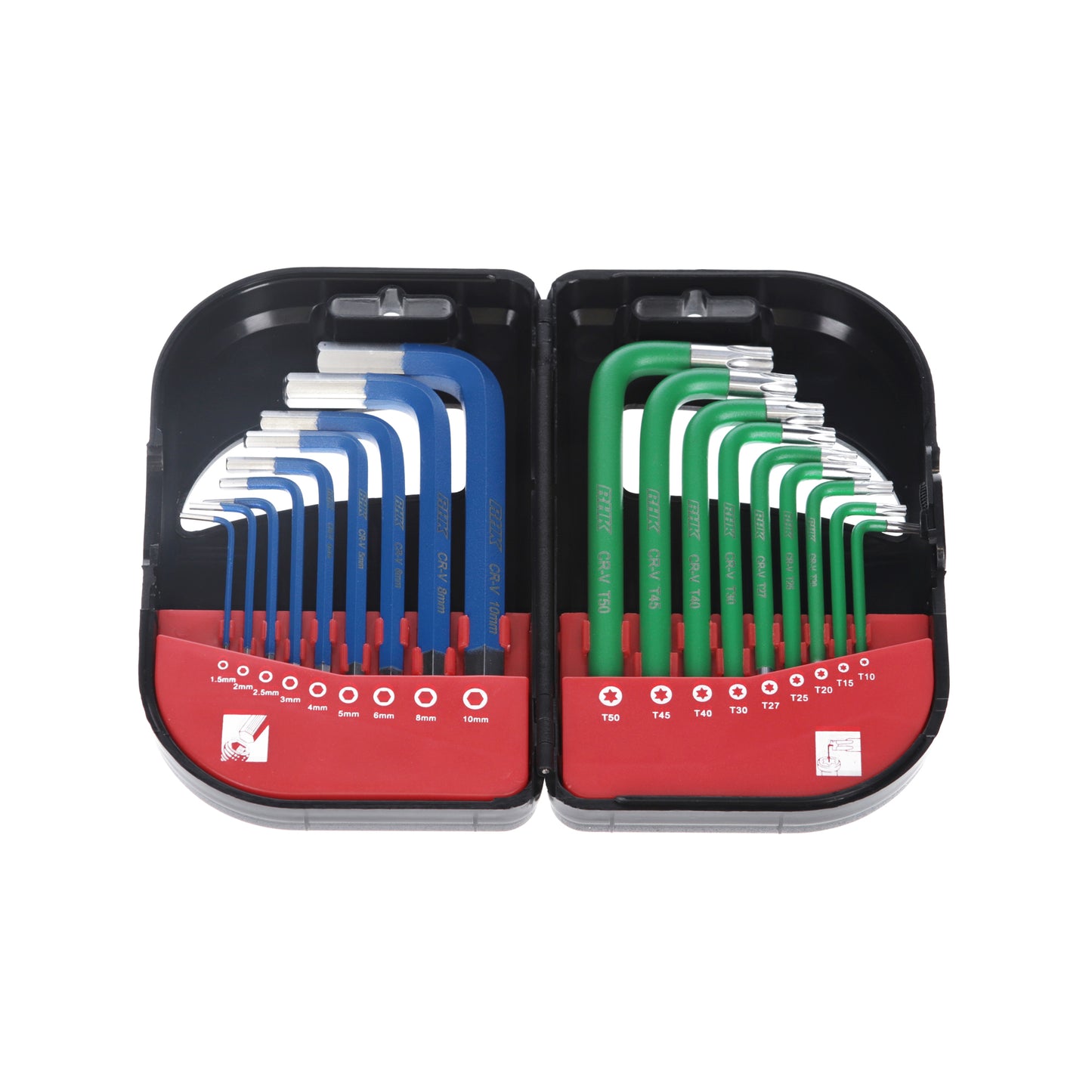 RHK 18 Piece Short Arm Hex Key - Allen Head and Torx