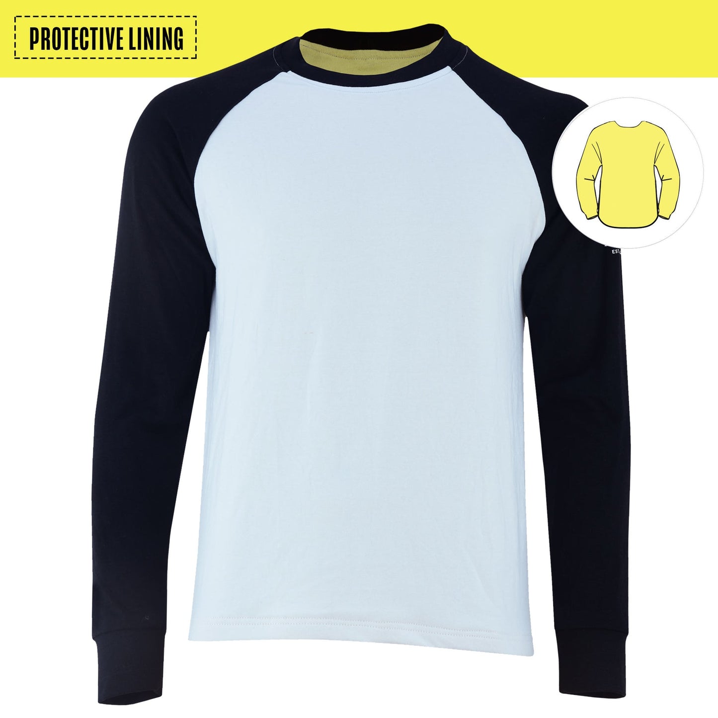 Johnny Reb Hume Protective Long Sleeve Tee - Black / White