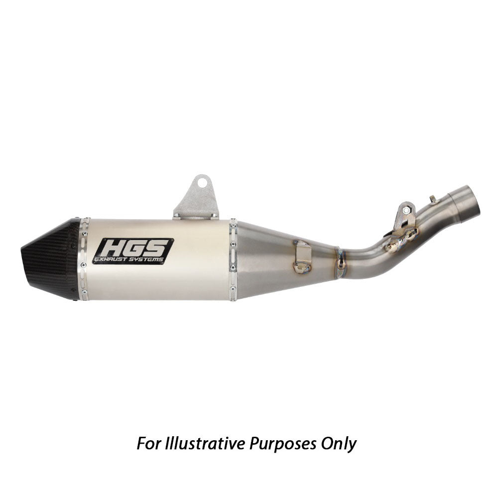 HGS 4 Stroke Stainless Steel Carbon Silencer - Fits Only HGS Headpipe