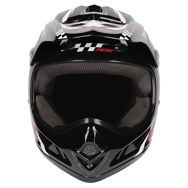 M2R MX2 JR Lightning PC-1 Helmet - Black / White / Red