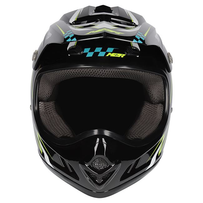 M2R MX2 JR Lightning PC-3 Helmet - Black / White