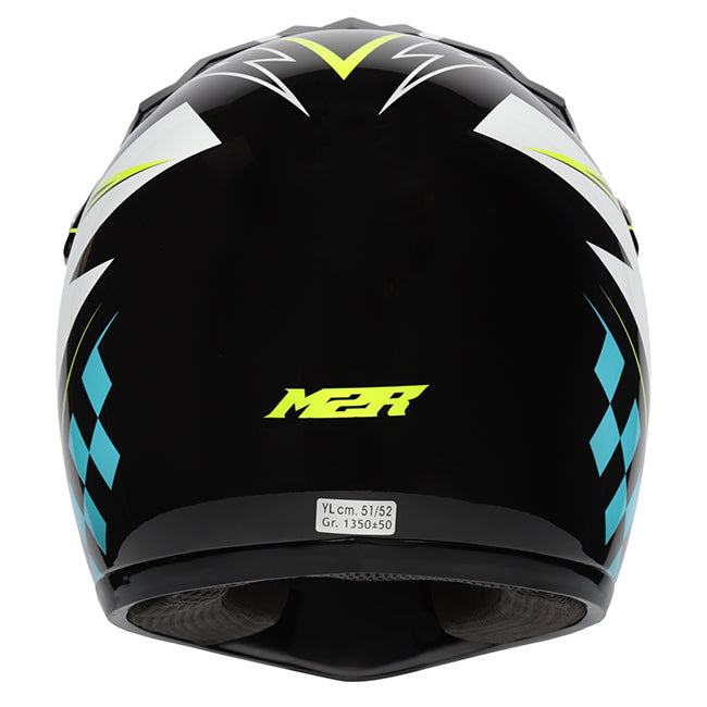 M2R MX2 JR Lightning PC-3 Helmet - Black / White