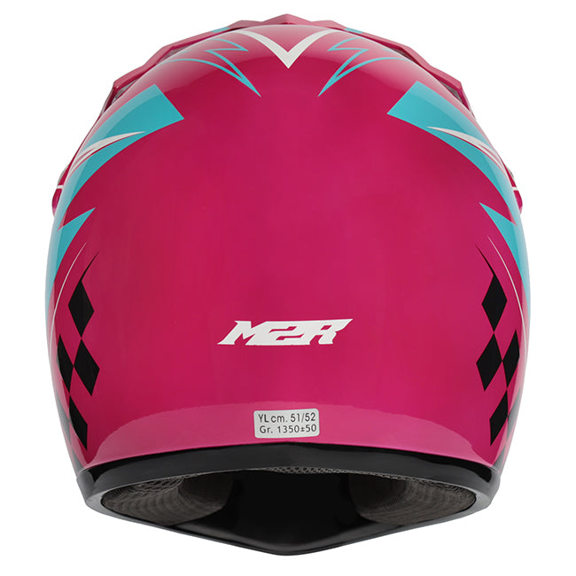 M2R MX2 JR Lightning PC-7 Helmet - Pink / Blue