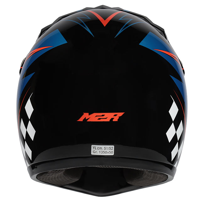 M2R MX2 JR Lightning PC-8 Helmet - Black / Blue