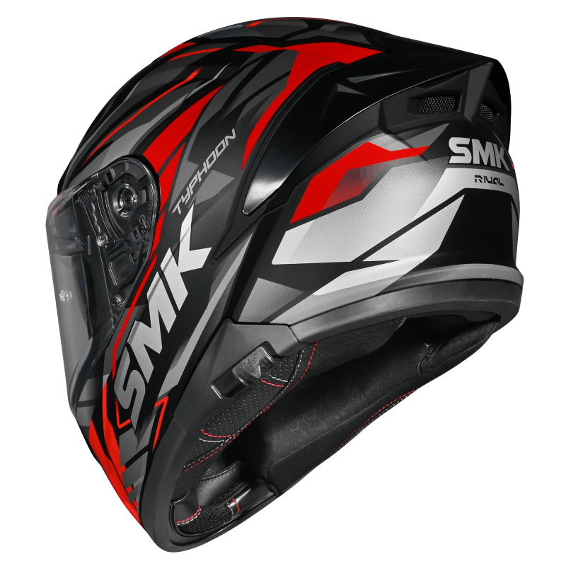SMK Typhoon 06 Rival Helmet - Black / Grey / Red MA263