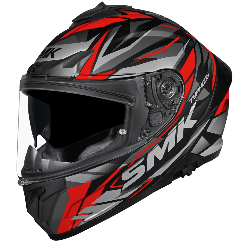 SMK Typhoon 06 Rival Helmet - Black / Grey / Red MA263