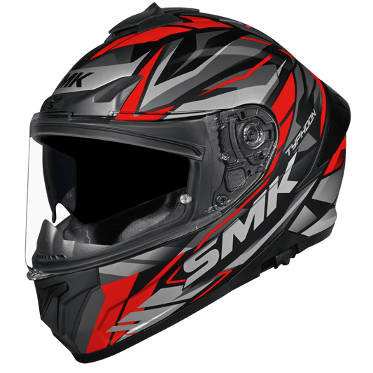 SMK Typhoon 06 Rival Helmet - Black / Grey / Red MA263