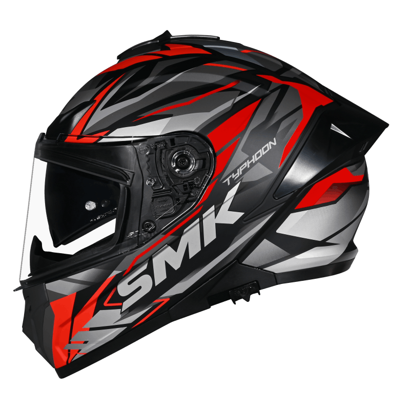SMK Typhoon 06 Rival Helmet - Black / Grey / Red MA263