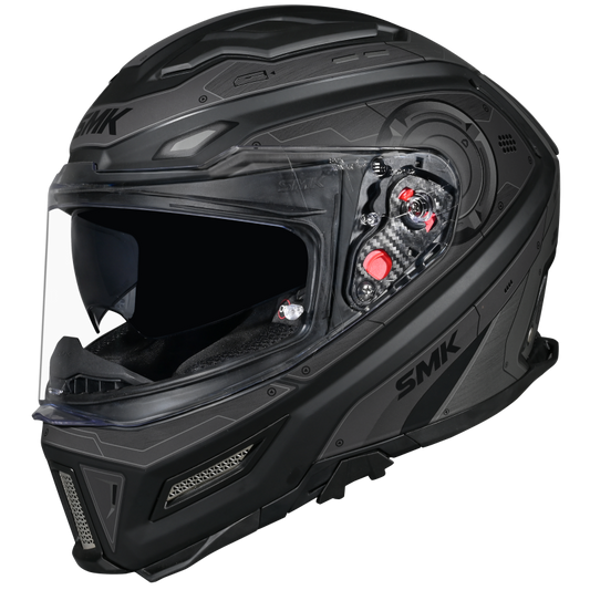 SMK Agnar Cyborg Helmet - Black / Grey MA266