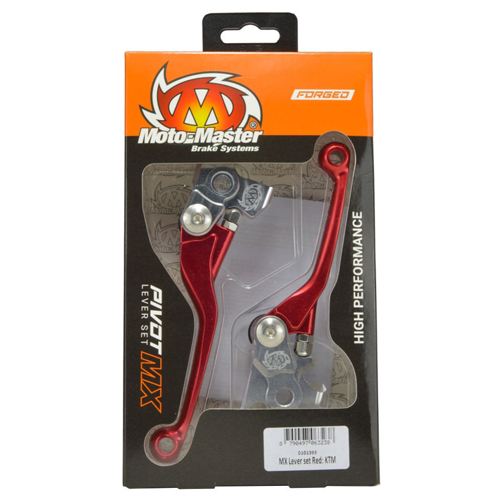 Moto-Master MX Pivot Brake & Clutch Lever Set - Red