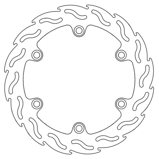 Moto-Master Streetbike Right Front Flame Fixed Disc