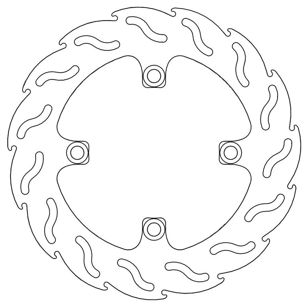 Moto-Master Streetbike Rear Flame Fixed Disc