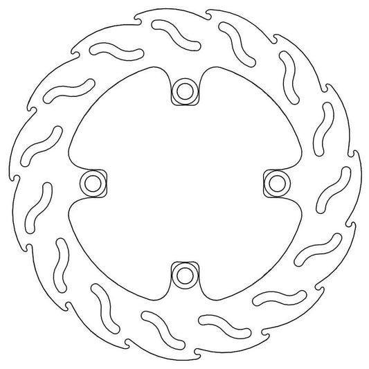 Moto-Master Streetbike Rear Flame Fixed Disc