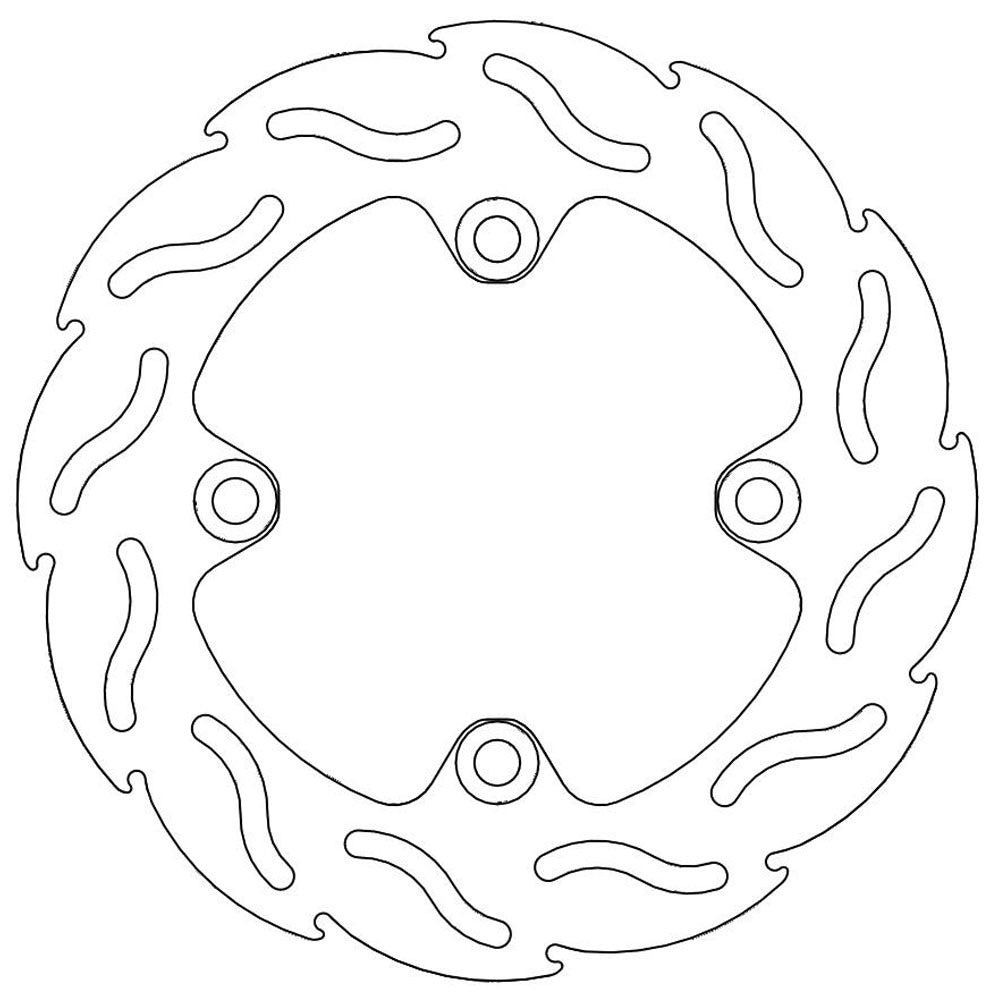 Moto-Master Streetbike Rear Flame Fixed Disc