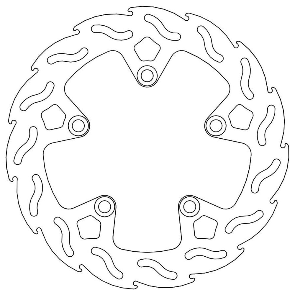 Moto-Master Streetbike Rear Flame Fixed Disc