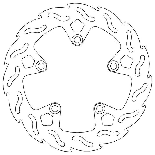 Moto-Master Streetbike Rear Flame Fixed Disc