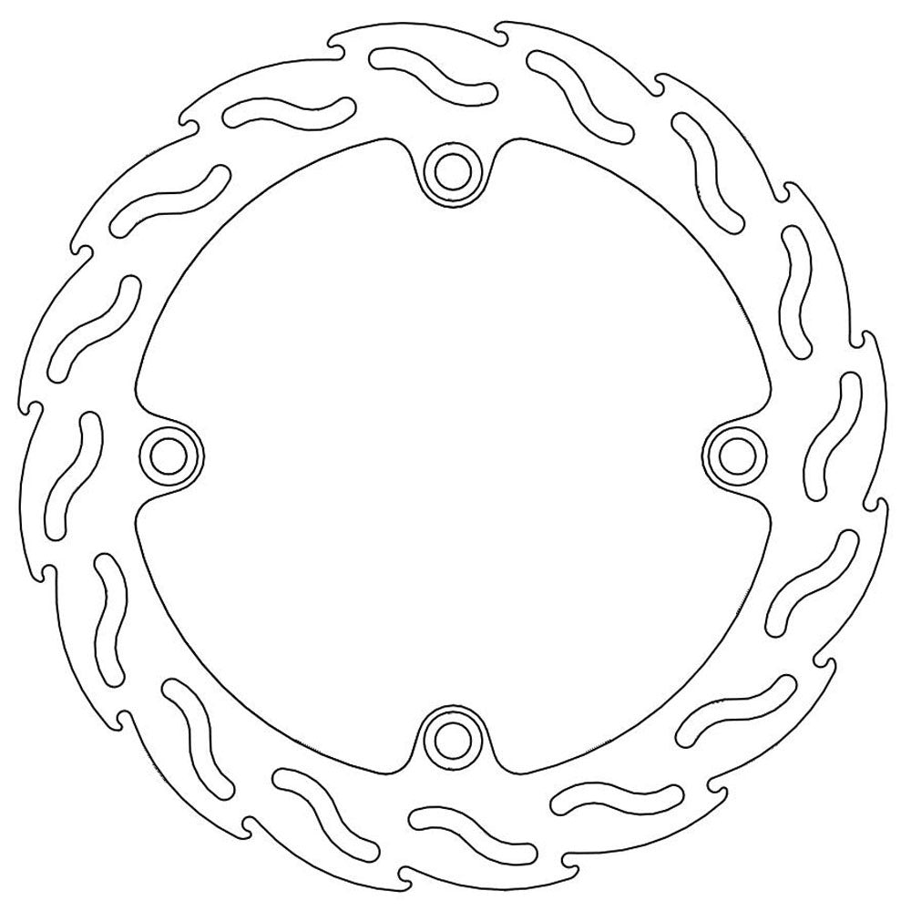 Moto-Master Streetbike Rear Flame Fixed Disc