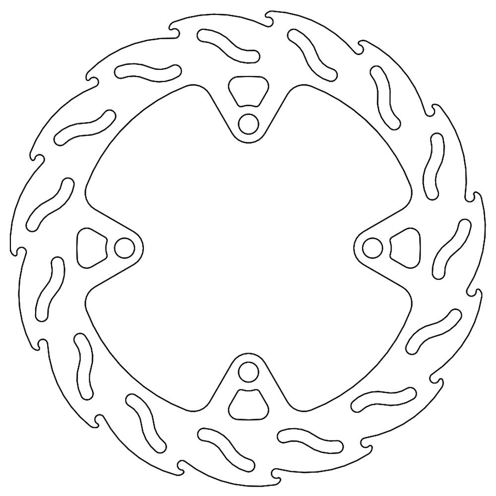 Moto-Master Streetbike Rear Flame Fixed Disc