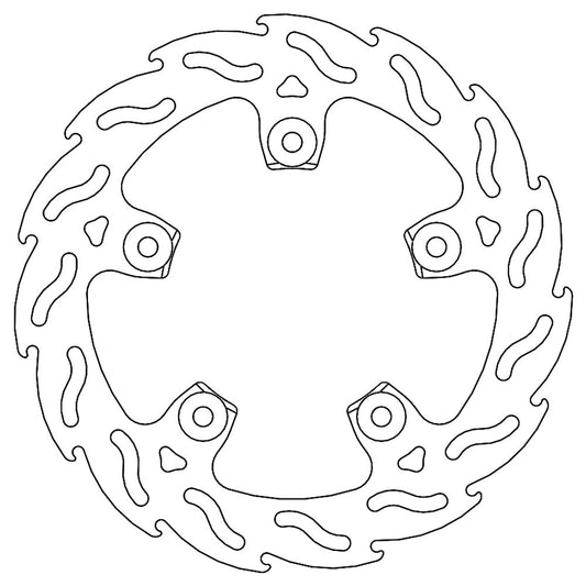 Moto-Master Streetbike Rear Flame Fixed Disc