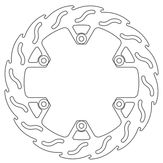 Moto-Master Streetbike Left Front Flame Fixed Disc