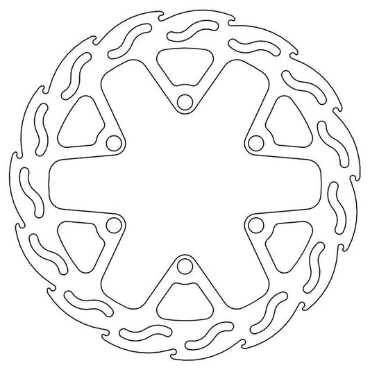 Moto-Master Streetbike Left Front Flame Fixed Disc