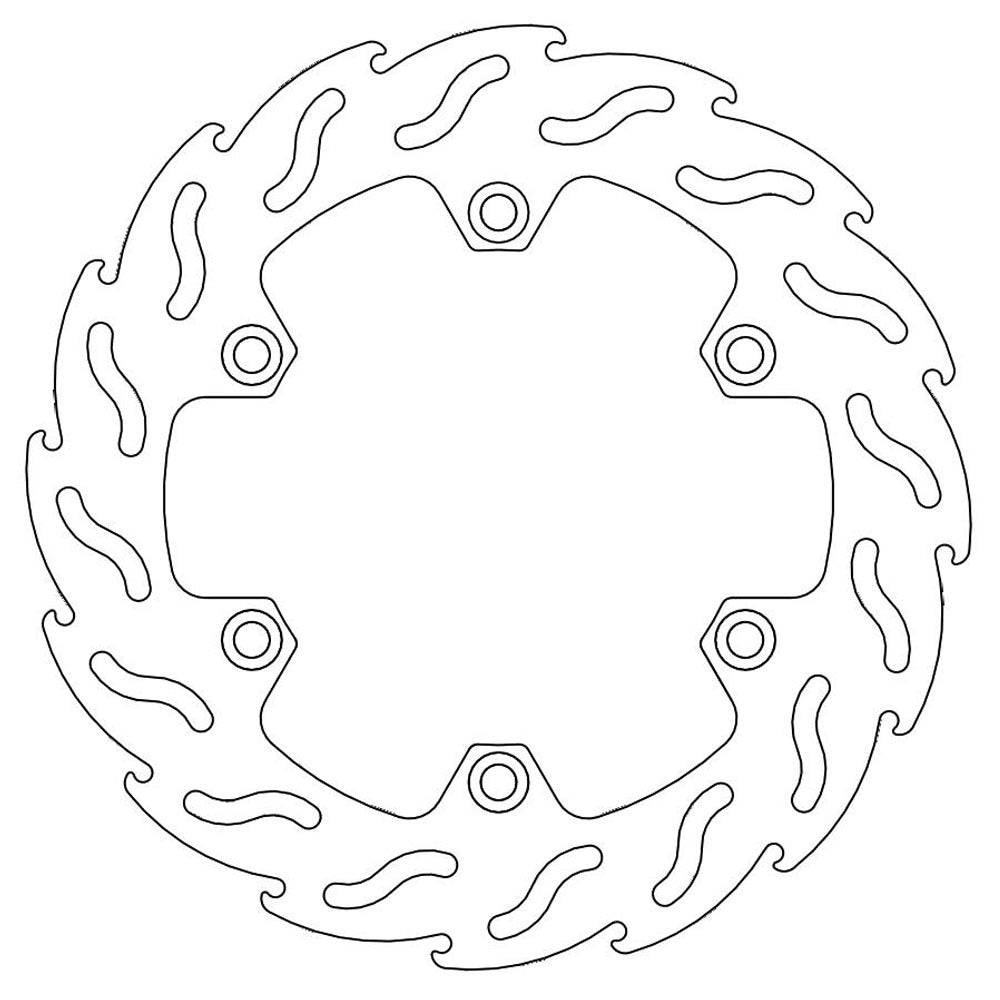 Moto-Master Streetbike Left Front Flame Fixed Disc