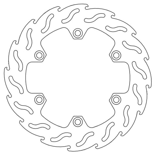 Moto-Master Streetbike Left Front Flame Fixed Disc