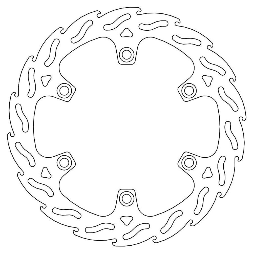Moto-Master Streetbike Left Front Flame Fixed Disc