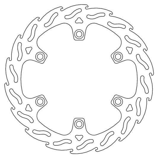 Moto-Master Streetbike Left Front Flame Fixed Disc