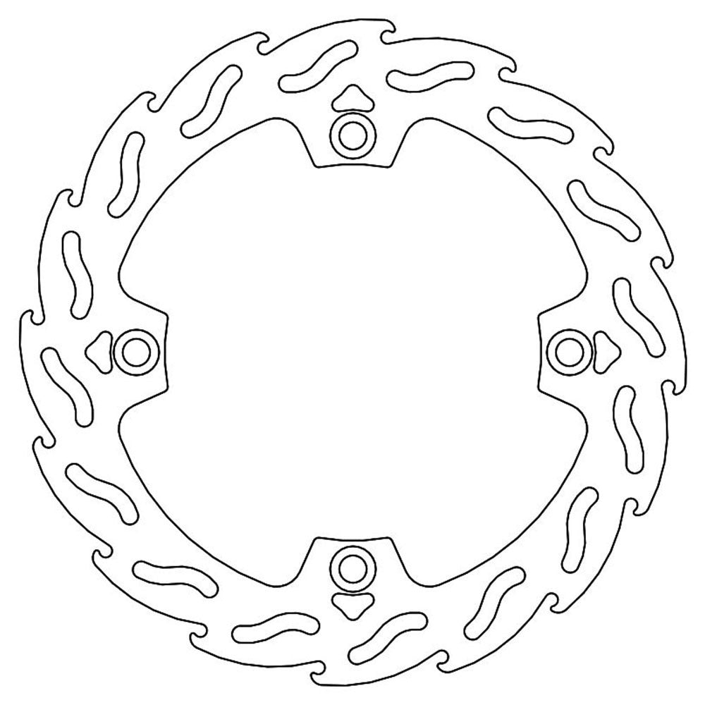 Moto-Master Streetbike Left Front Flame Fixed Disc
