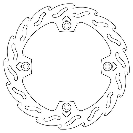 Moto-Master Streetbike Left Front Flame Fixed Disc
