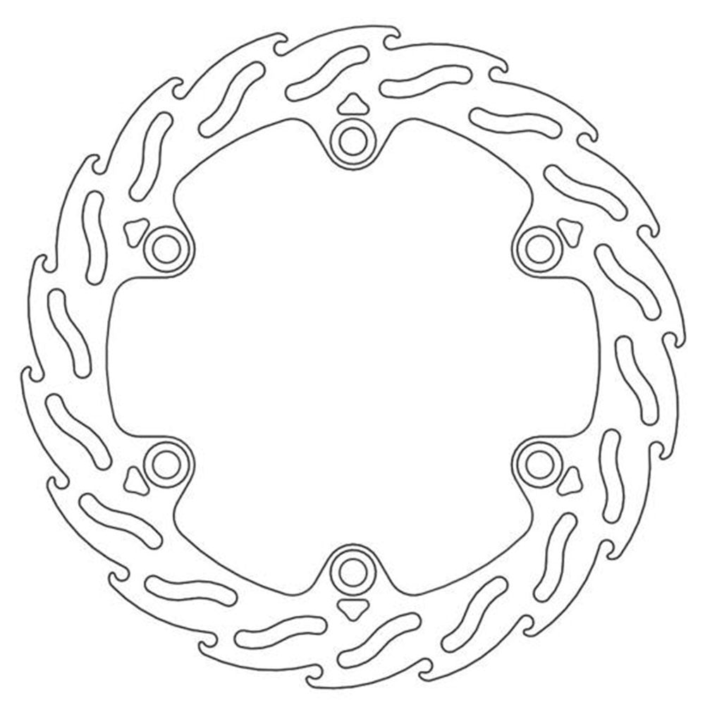 Moto-Master Streetbike Left Front Flame Fixed Disc